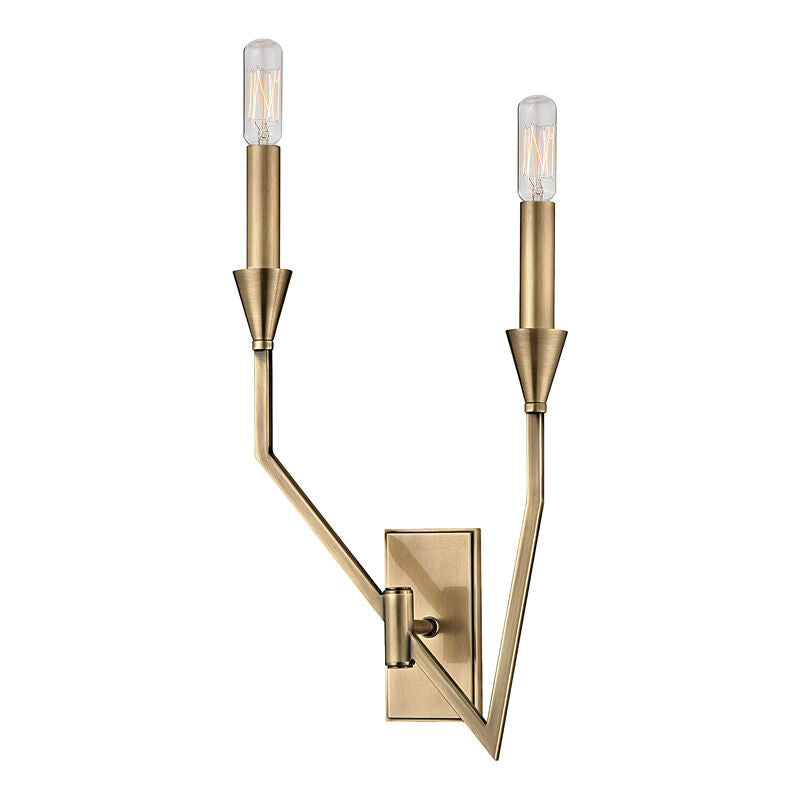 Hudson Valley Lighting Archie Wall Sconce in Aged Brass 8502L-AGB