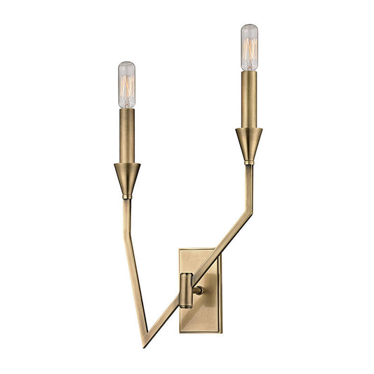 Hudson Valley Lighting Archie Wall Sconce in Aged Brass 8502R-AGB