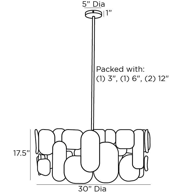 Arteriors Home Ronaldo Chandelier 85038