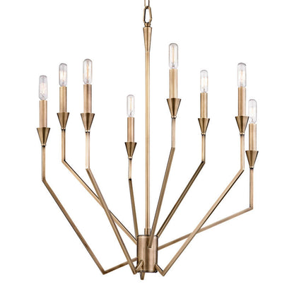 Hudson Valley Lighting Archie Chandelier in Aged Brass 8508-AGB