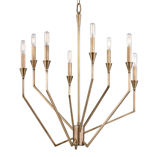 Hudson Valley Lighting Archie Chandelier in Aged Brass 8508-AGB