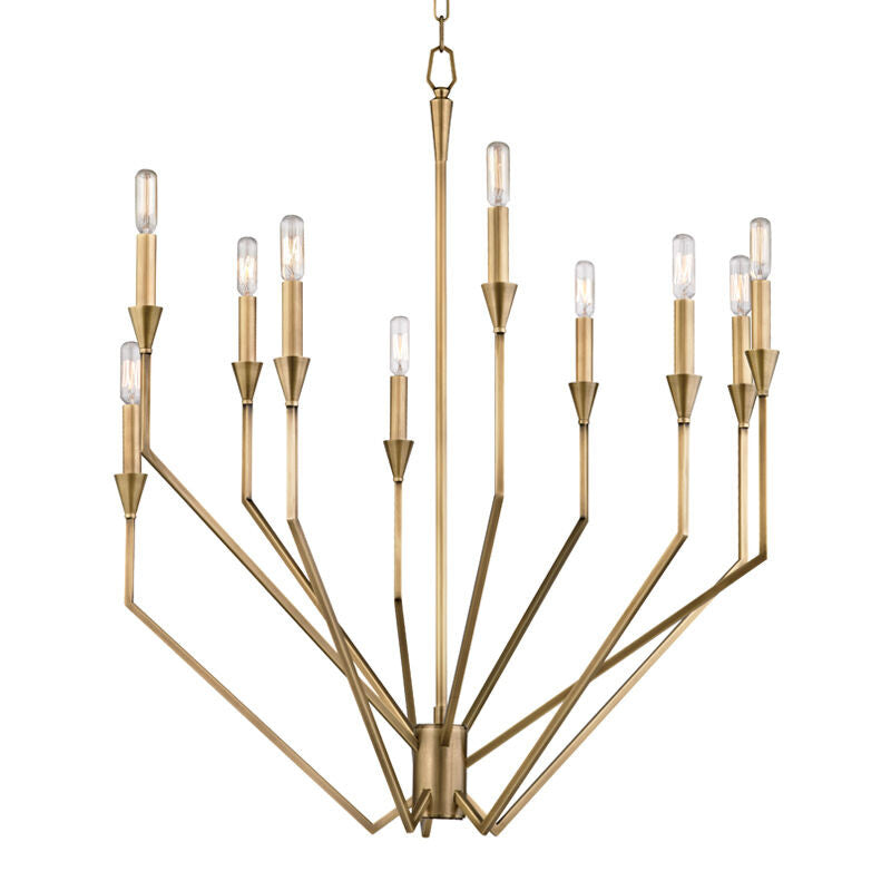 Hudson Valley Lighting Archie Chandelier in Aged Brass 8510-AGB