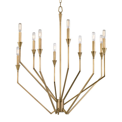 Hudson Valley Lighting Archie Chandelier in Aged Brass 8510-AGB