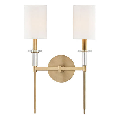 Hudson Valley Lighting Amherst Wall Sconce in Aged Brass 8512-AGB