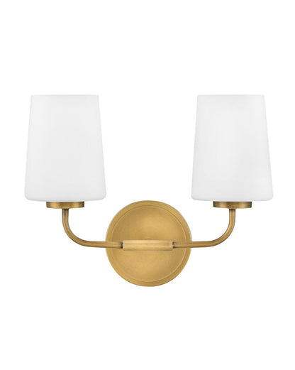 Lark Living Kline Two Light Vanity in Heritage Brass 853452HB