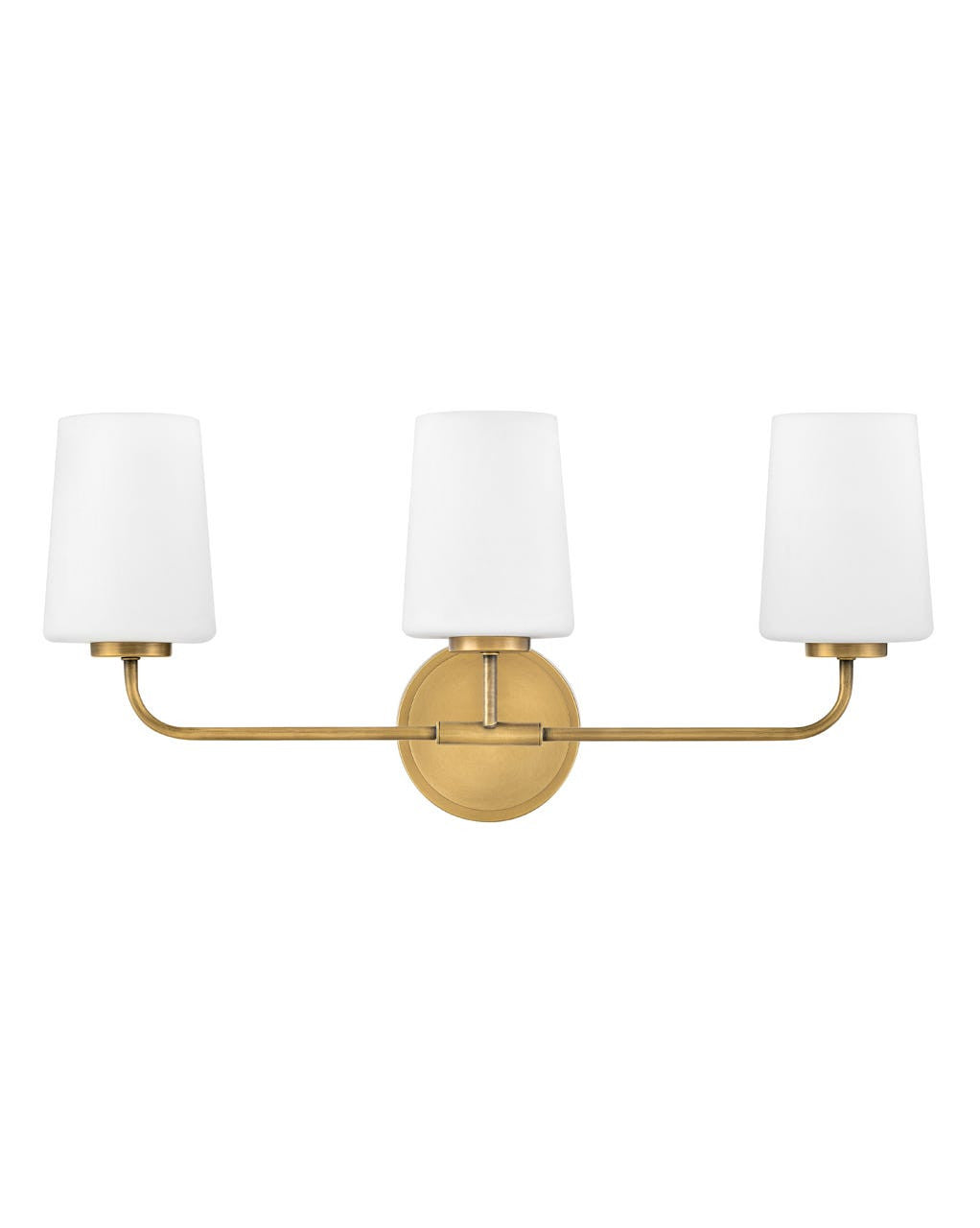 Lark Living Kline Three Light Vanity in Heritage Brass 853453HB