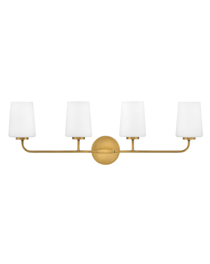 Lark Living Kline Four Light Vanity in Heritage Brass 853454HB