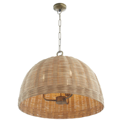 Quorum  24" Wicker Pendant - Artisan Brass  86-3-75