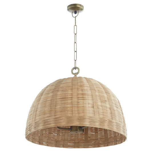 Quorum  24" Wicker Pendant - Artisan Brass  86-3-75