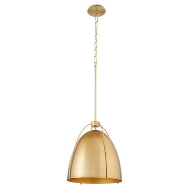 Quorum  Jamie 15" 1 Light Pendant - Aged Brass  860-1-80