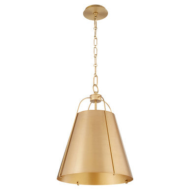 Quorum  Jamie 15" 1 Light Pendant - Aged Brass  861-1-80