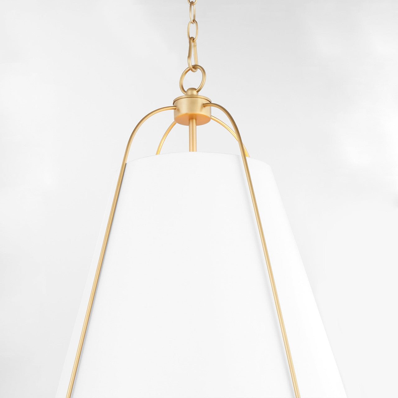 Quorum  Jamie 18" 3 Light Pendant - Studio White with Aged Brass 861-3-0880