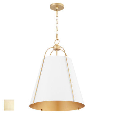 Quorum  Jamie 18" 3 Light Pendant - Aged Brass  861-3-80