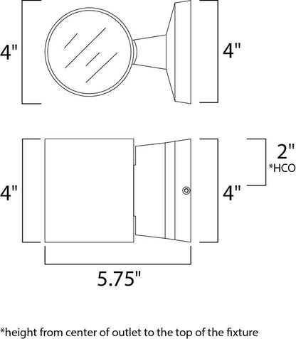 Maxim Lightray LED 2-Light Wall Sconce in Brushed Aluminum 86106AL