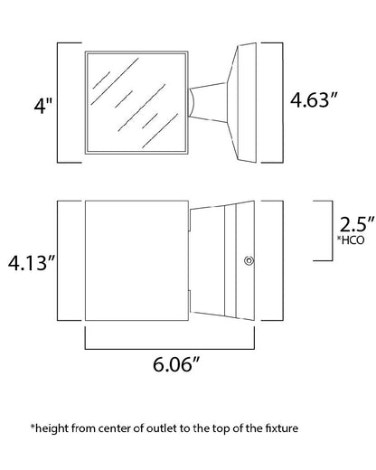 Maxim Lightray LED 2-Light Wall Sconce in Brushed Aluminum 86107AL