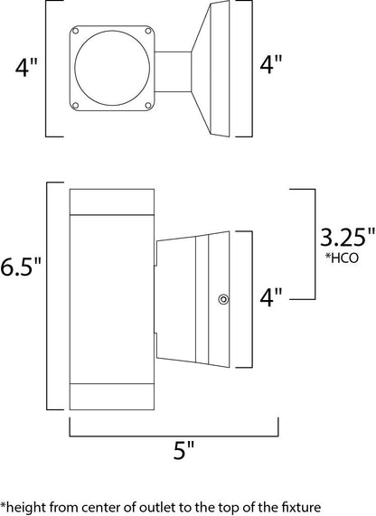 Maxim Lightray LED 2-Light Wall Sconce in Brushed Aluminum 86109AL