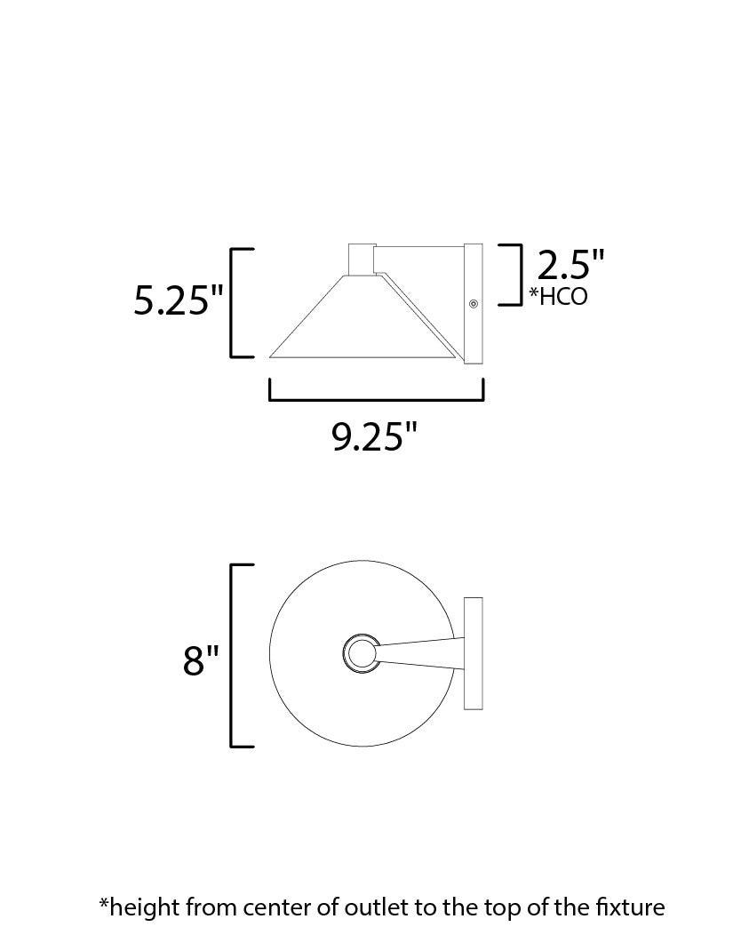 Maxim Conoid Medium LED Outdoor Wall Sconce in Black 86141BK