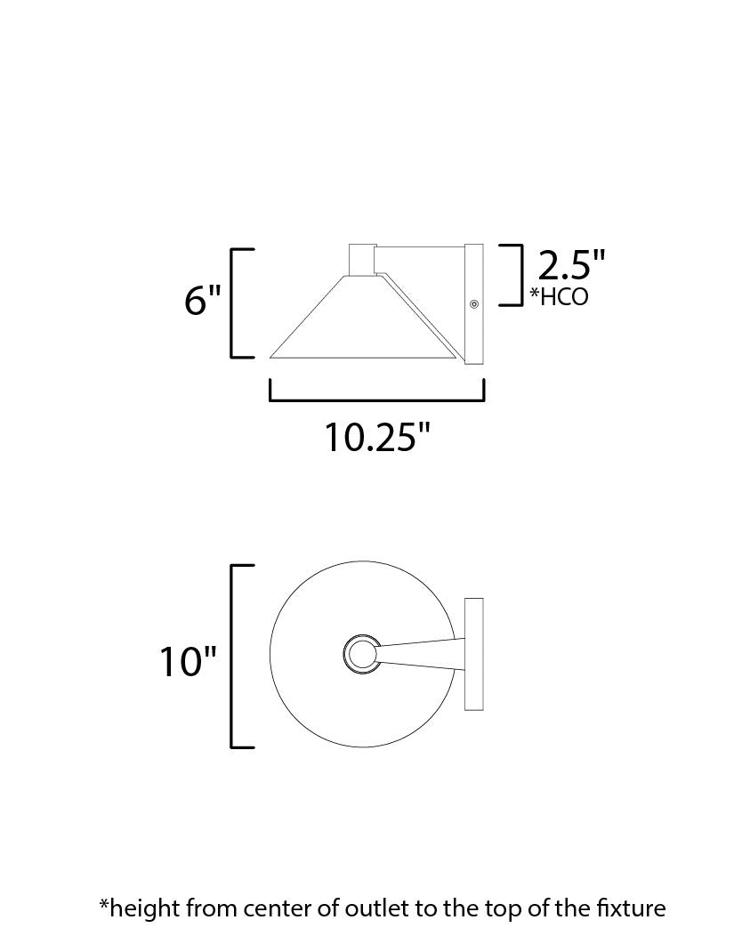 Maxim Conoid Large LED Outdoor Wall Sconce in Black 86143BK