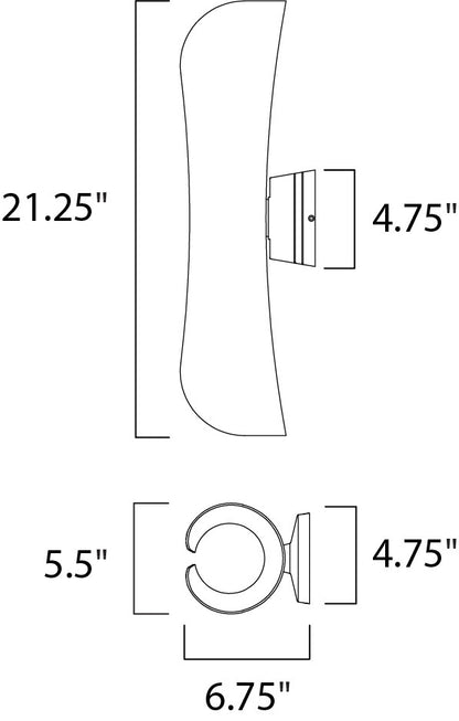 Maxim Scroll 21 LED Outdoor Wall Sconce in Architectural Bronze 86146ABZ