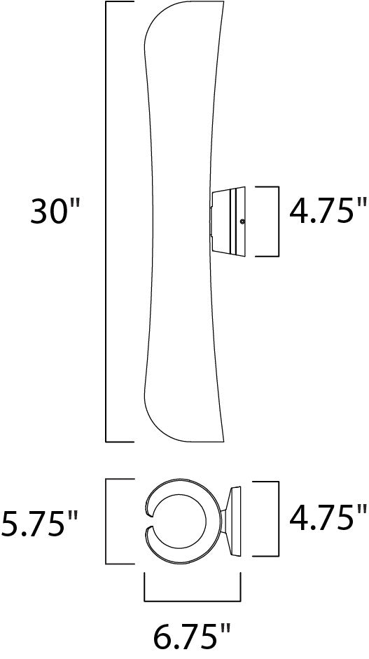 Maxim Scroll 30 LED Outdoor Wall Sconce in Architectural Bronze 86147ABZ