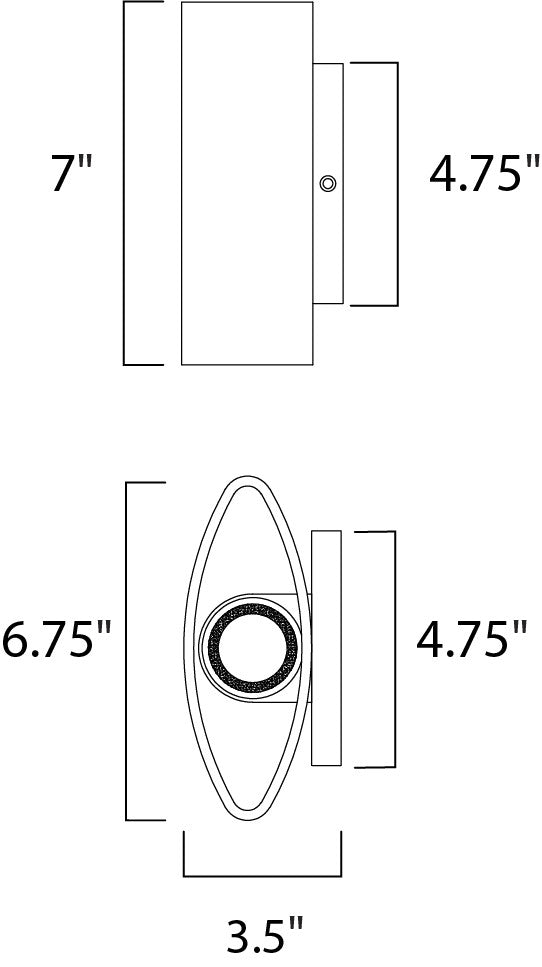 Maxim Lightray LED Outdoor Wall Sconce in Architectural Bronze 86152ABZ