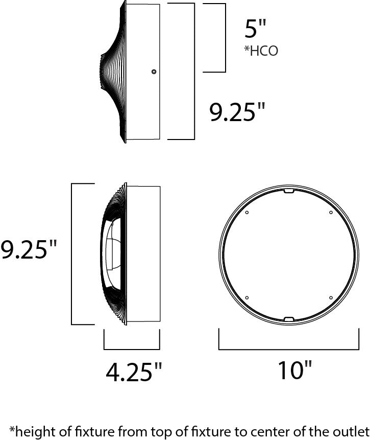 Maxim Influx LED Outdoor Wall Sconce/Ceiling Mount in White 86160WT