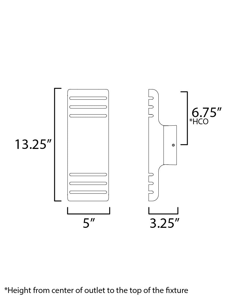 Maxim Lightray Small LED Outdoor Wall Lamp in Black 86172BK