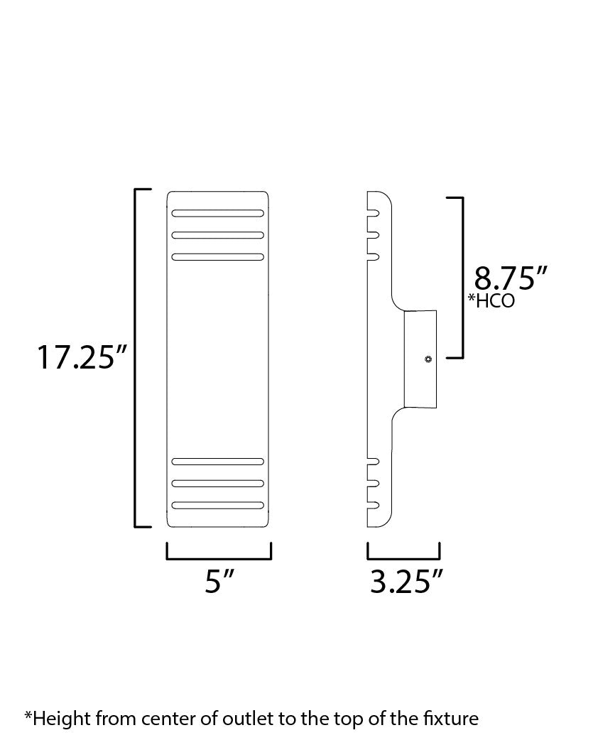 Maxim Lightray Medium LED Outdoor Wall Lamp in Black 86174BK