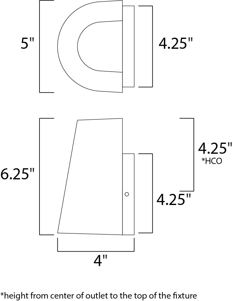 Maxim Mini 1-Light LED Outdoor Wall Sconce in White 86199WT