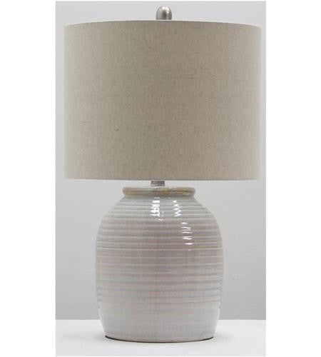 Craftmade Table Lamp in White Ceramic / Brushed Polished Nickel 86258