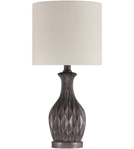 Craftmade 1 Light Resin Base Table Lamp in Carved Painted Brown (2 Pack) 86265