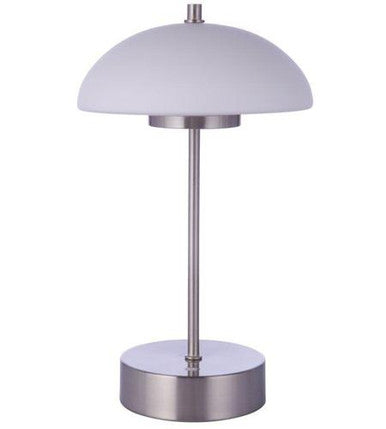 Craftmade Indoor/Outdoor Rechargeable Dimmable LED Portable Lamp in Brushed Polished Nickel 86270R-LED