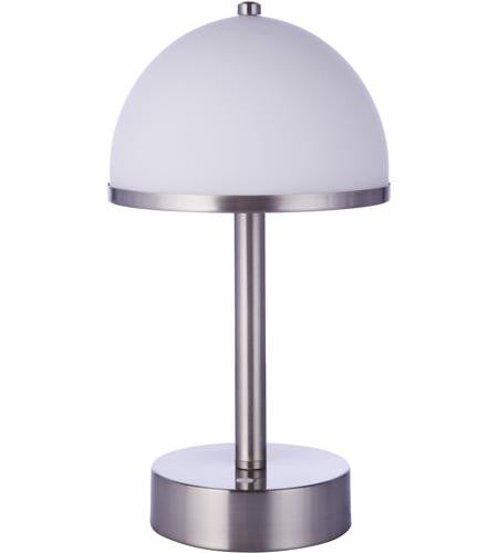 Craftmade Indoor Rechargeable Dimmable LED Portable Lamp in Brushed Polished Nickel 86284R-LED