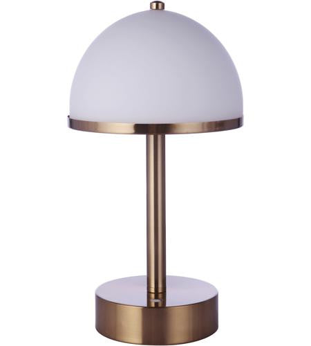 Craftmade Indoor Rechargeable Dimmable LED Portable Lamp in Satin Brass 86285R-LED