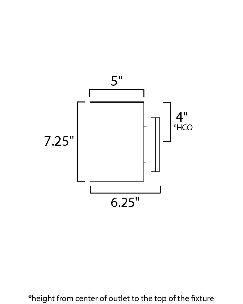 Maxim Outpost 1-Light 7.25"H LED Outdoor Wall Sconce in Brushed Aluminum 86401AL