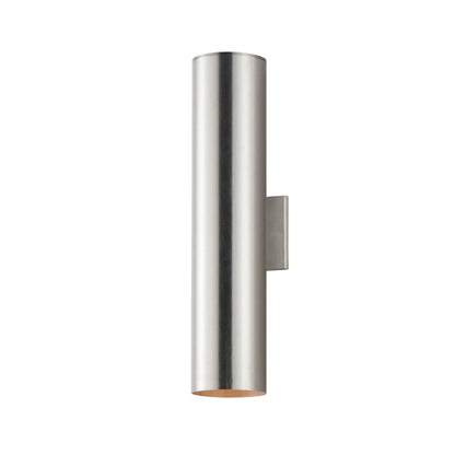 Maxim Outpost 2-Light 22"H LED Outdoor Wall Sconce in Brushed Aluminum 86405AL