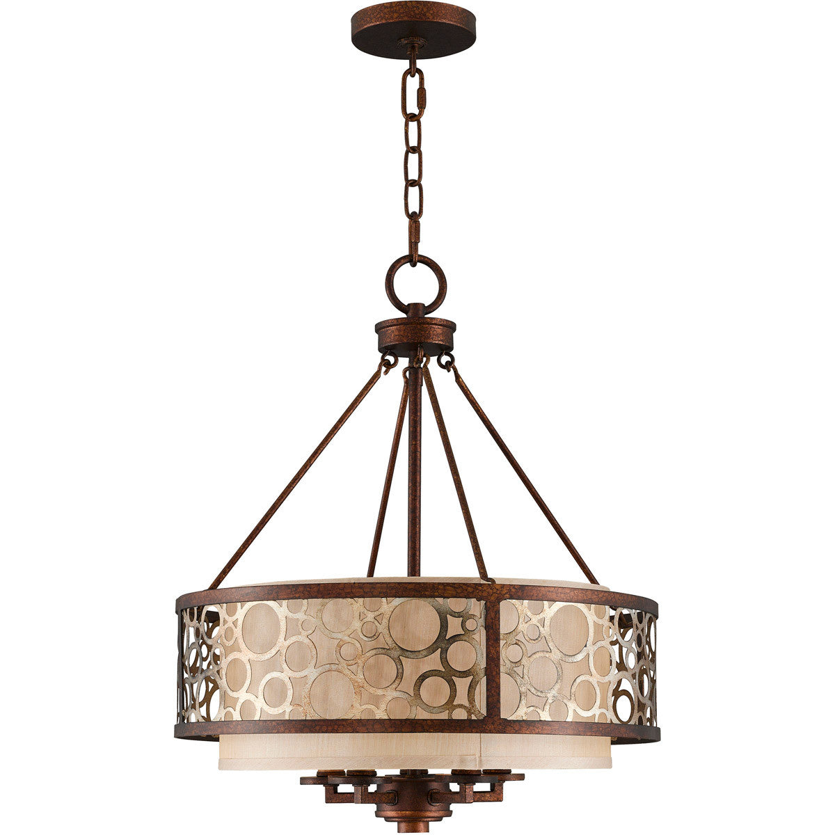 Livex Lighting Avalon Collection 5 Light PBZ Chandelier in Palacial Bronze with Gilded Accents 8675-64