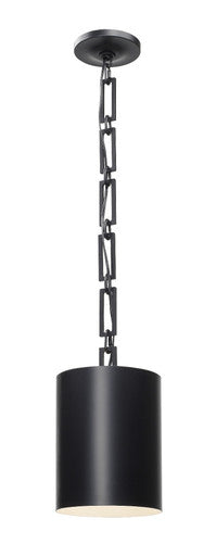 Crystorama Brian Patrick Flynn for Crystorama Alston 1 Light Matte Black + White Mini Chandelier 8680-MK-WH