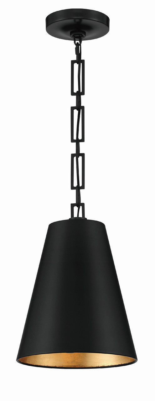 Crystorama Brian Patrick Flynn for Crystorama Alston 2 Light Matte Black + Antique Gold Chandelier 8685-MK-GA