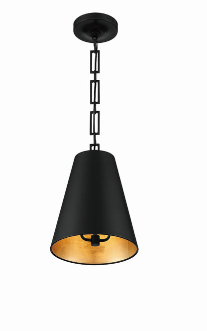 Crystorama Brian Patrick Flynn for Crystorama Alston 2 Light Matte Black + Antique Gold Chandelier 8685-MK-GA