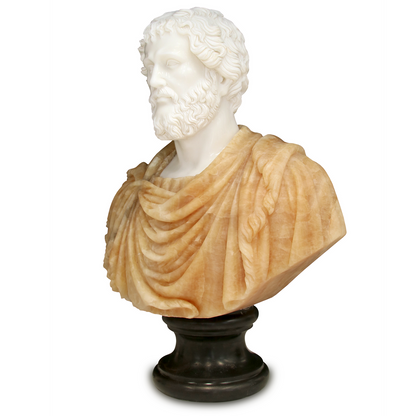 Currey & Co. Thanos Marble Bust Sculpture 1200-0664