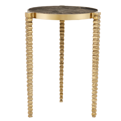 Currey & Co. Corrado Cappuccino Marble Accent Table 4000-0180