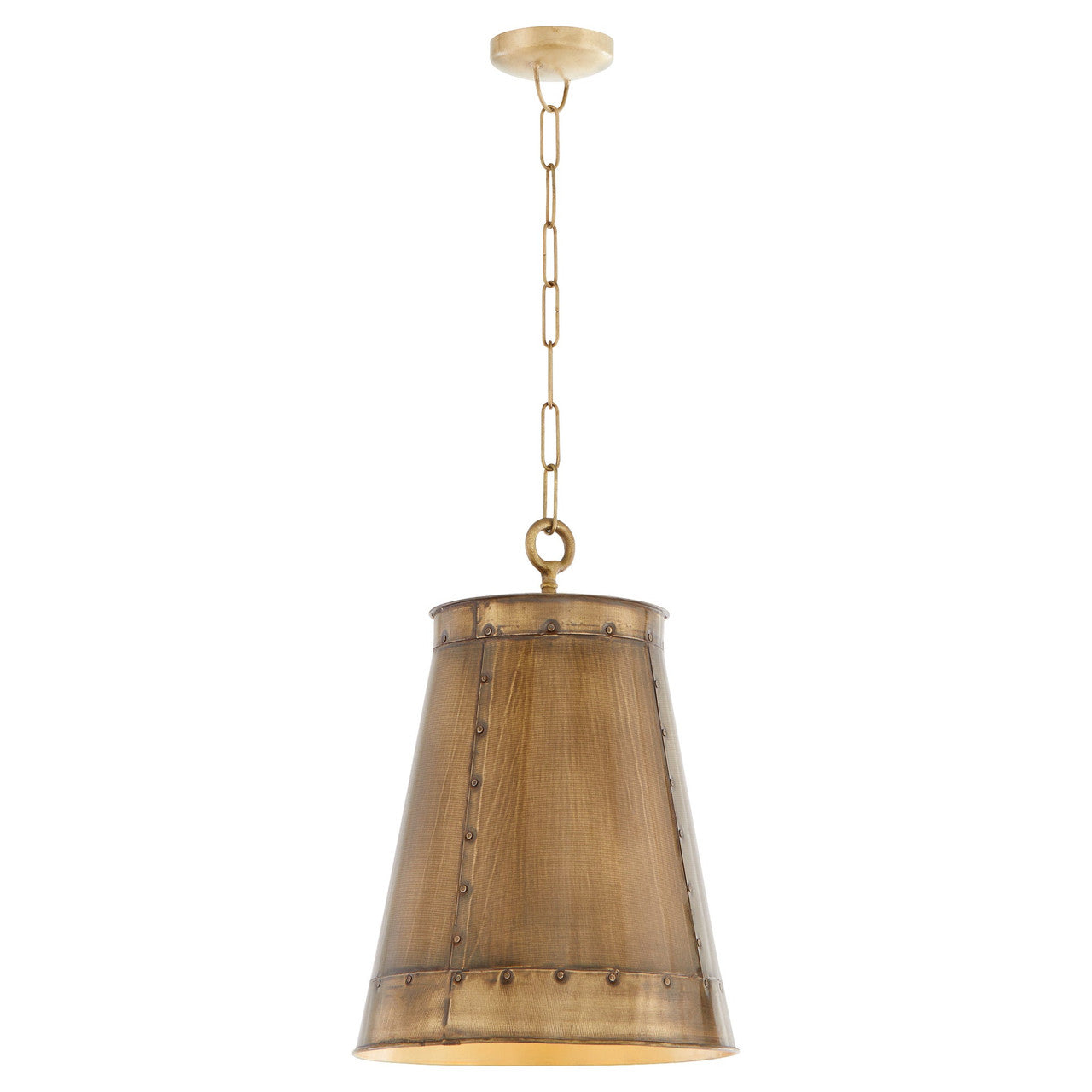 Quorum  Artisan 14"3 Light Pendant - Artisan Brass 87-3-75