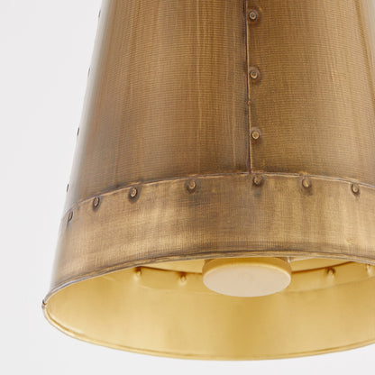 Quorum  Artisan 14"3 Light Pendant - Artisan Brass 87-3-75