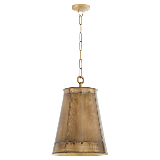 Quorum  Artisan 14"3 Light Pendant - Artisan Brass 87-3-75