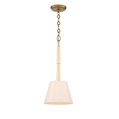 Crystorama Lawson 1 Light Aged Brass Pendant 8701-AG