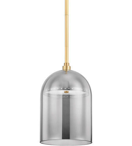 Hudson Valley Lighting Dorval 1 Light Pendant in Aged Brass 8709-AGB