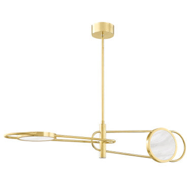 Hudson Valley Lighting Jervis Linear Chandelier in Aged Brass 8722-AGB