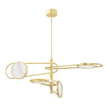 Hudson Valley Lighting Jervis Chandelier in Aged Brass 8724-AGB