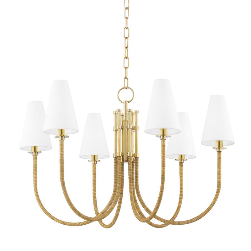 Hudson Valley Lighting Ripley Chandelier in Aged Brass 8732-AGB